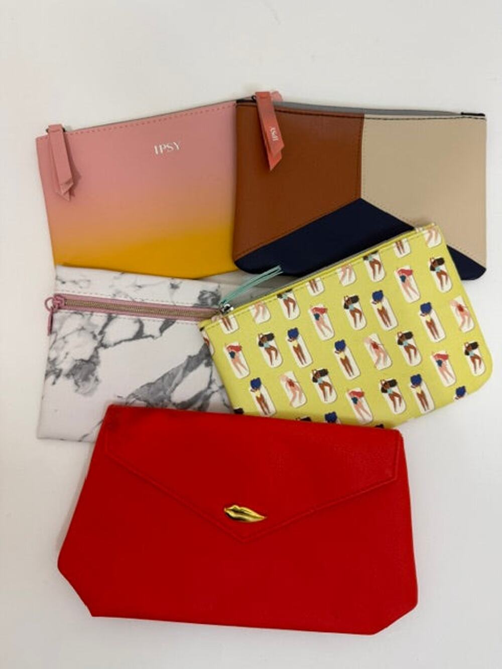 IPSY Cosmetic Bag Bundle Makeup Pouch Set of 5